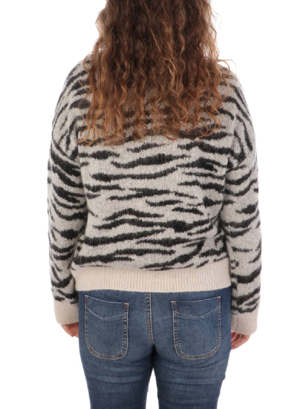 KAOS Maglia Donna Zebrata in Mohair Economico