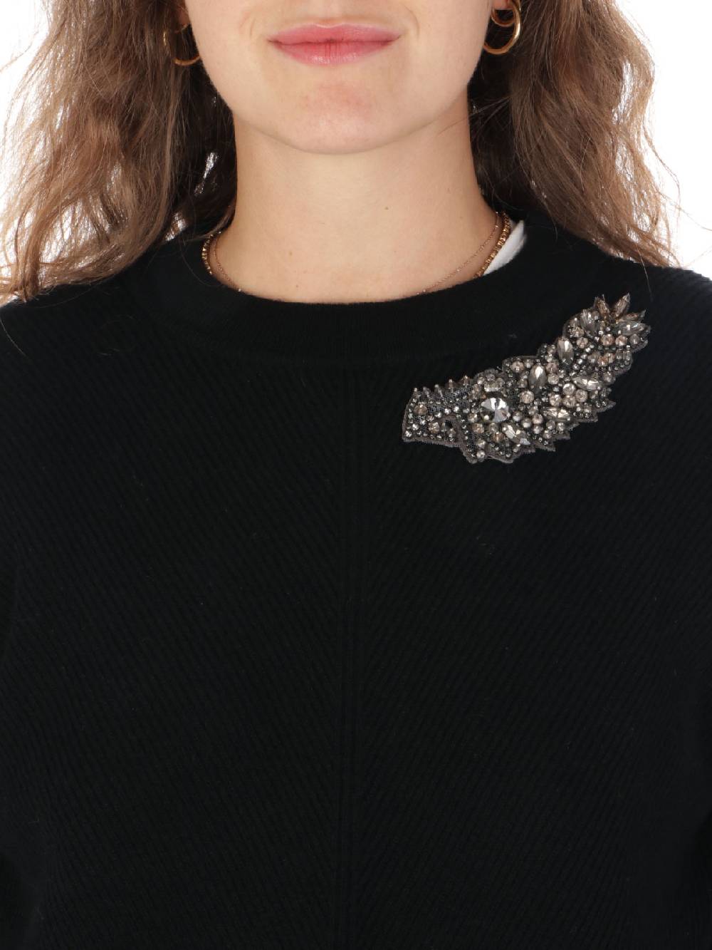 QUILISIA Maglia Donna in Lana e Cashmere con Ricamo Hotsell