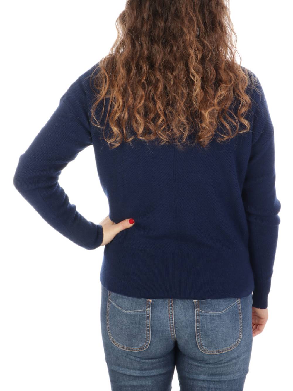 QUILISIA Maglia Donna a Coste in Lana e Cashmere Vendita Economica
