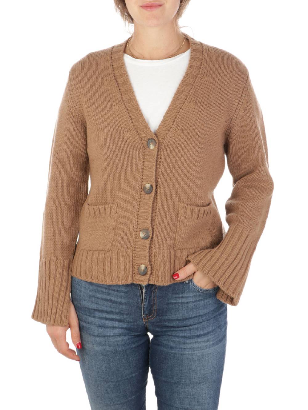 19.61 MILANO Cardigan Donna in Lana e Cashmere Vendite Flash