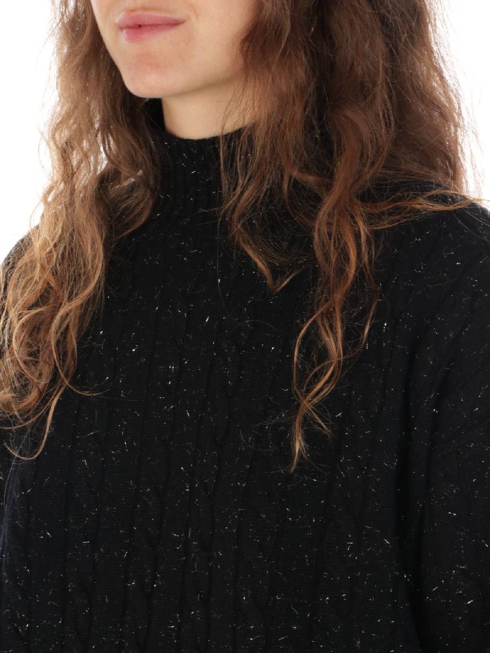 PESERICO Dolcevita Donna a Treccia Lurex Nuovo