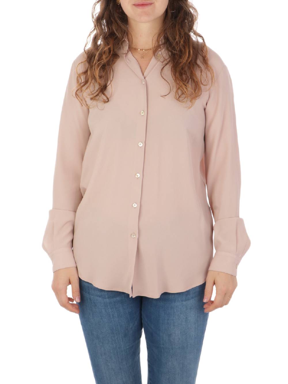 F.IT Camicia Donna in Misto Seta Qualità Garantita