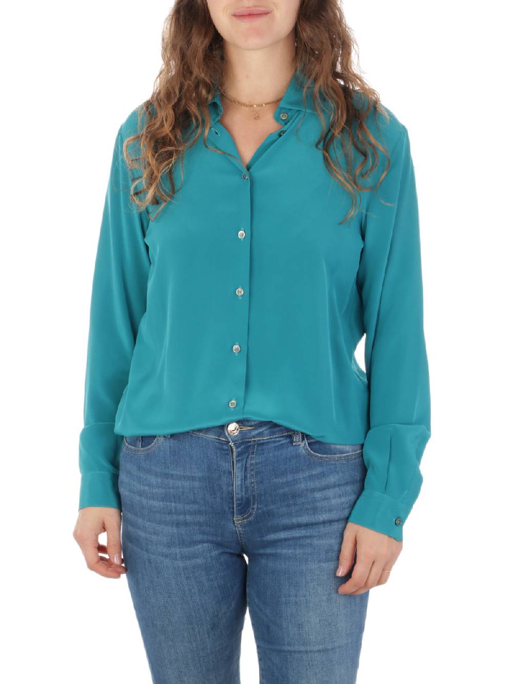 F.IT Camicia Donna in Misto Seta Negozi Online