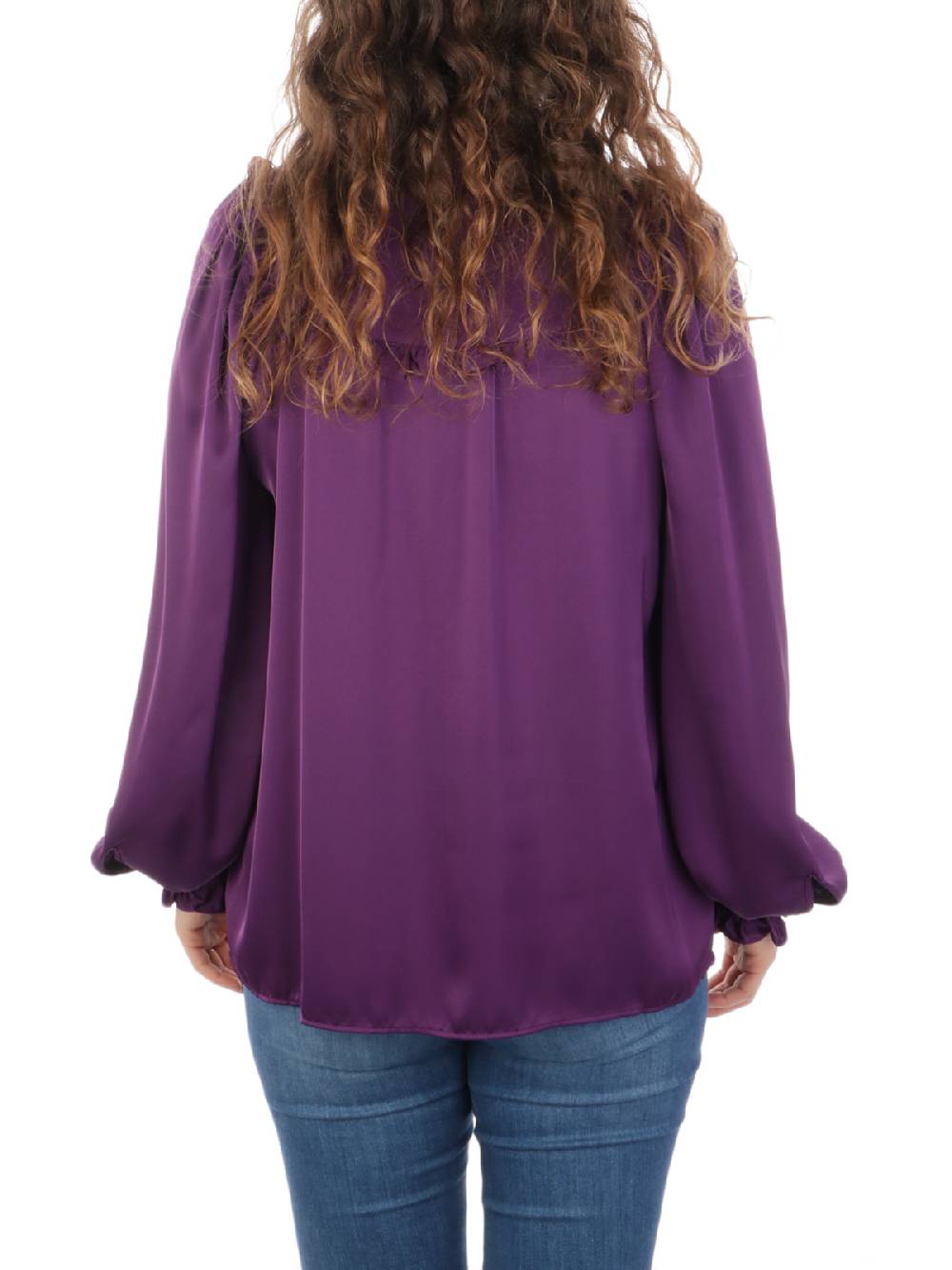 F.IT Camicia Donna con Rouches Consegna Veloce