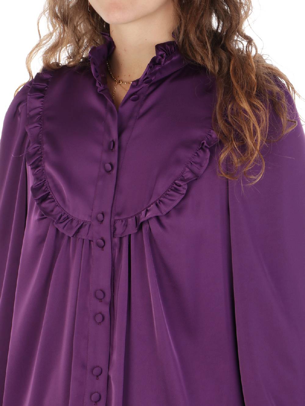 F.IT Camicia Donna con Rouches Consegna Veloce