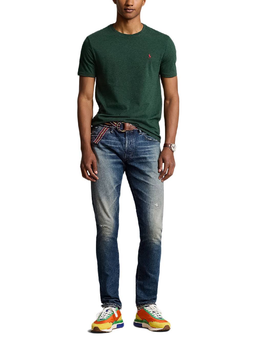 Polo Ralph Lauren Custom Slim Fit Jersey In Linea