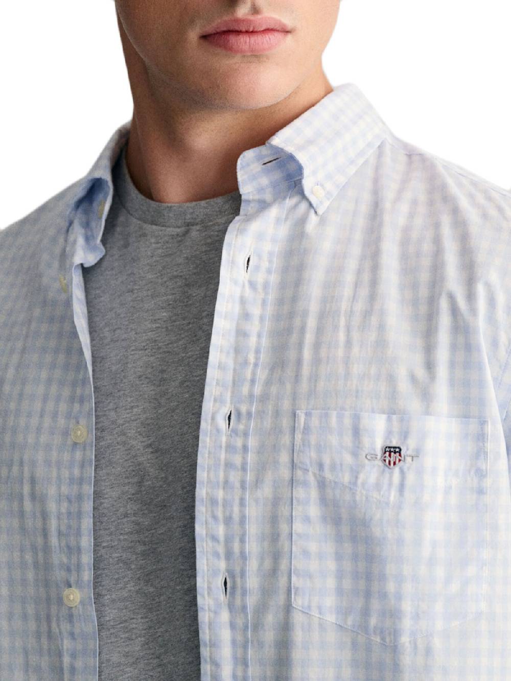 Gant Reg Classic Poplin Gingham Shirt Outlet