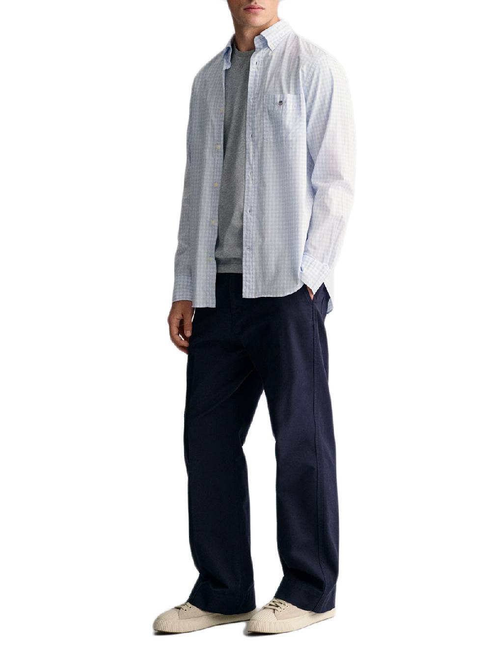Gant Reg Classic Poplin Gingham Shirt Outlet