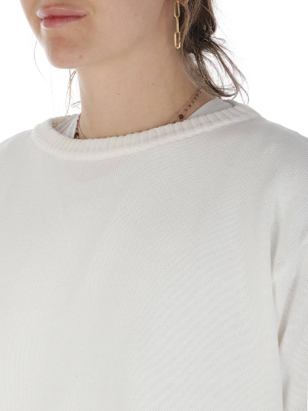ROSSOPURO Maglia Donna Over In Cotone Prezzo Ridotto