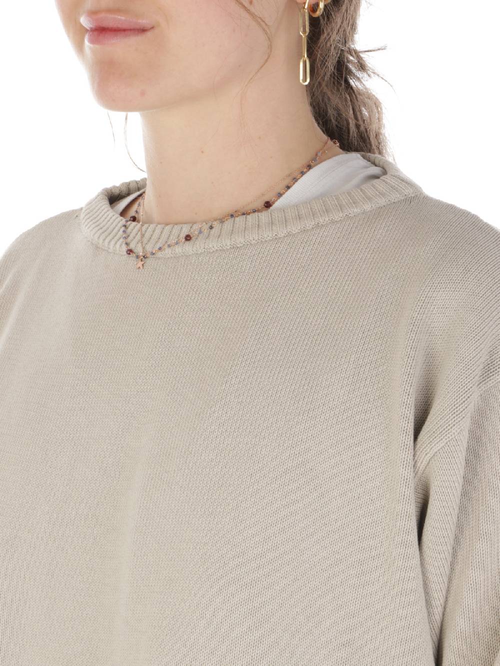 ROSSOPURO Maglia Donna Over In Cotone Sottocosto