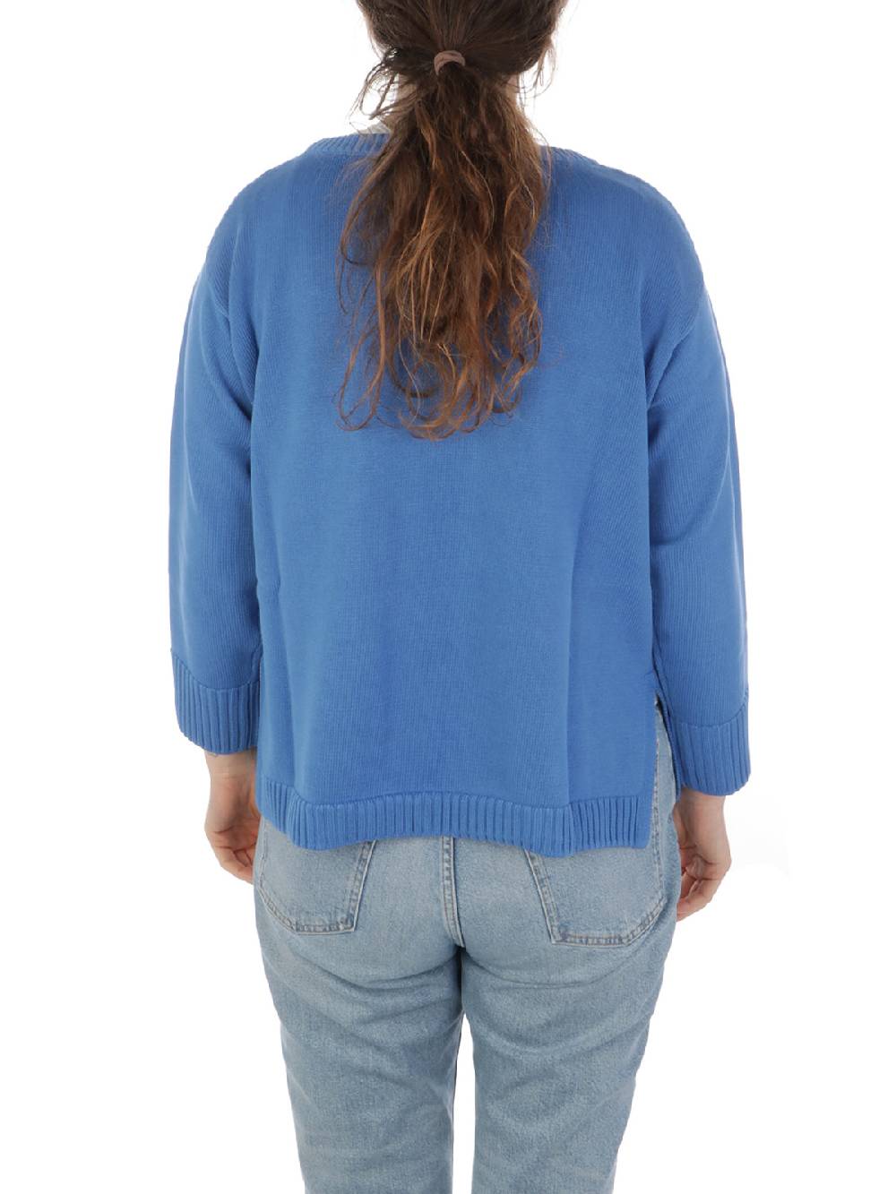 ROSSOPURO Maglia Donna Over In Cotone Presa
