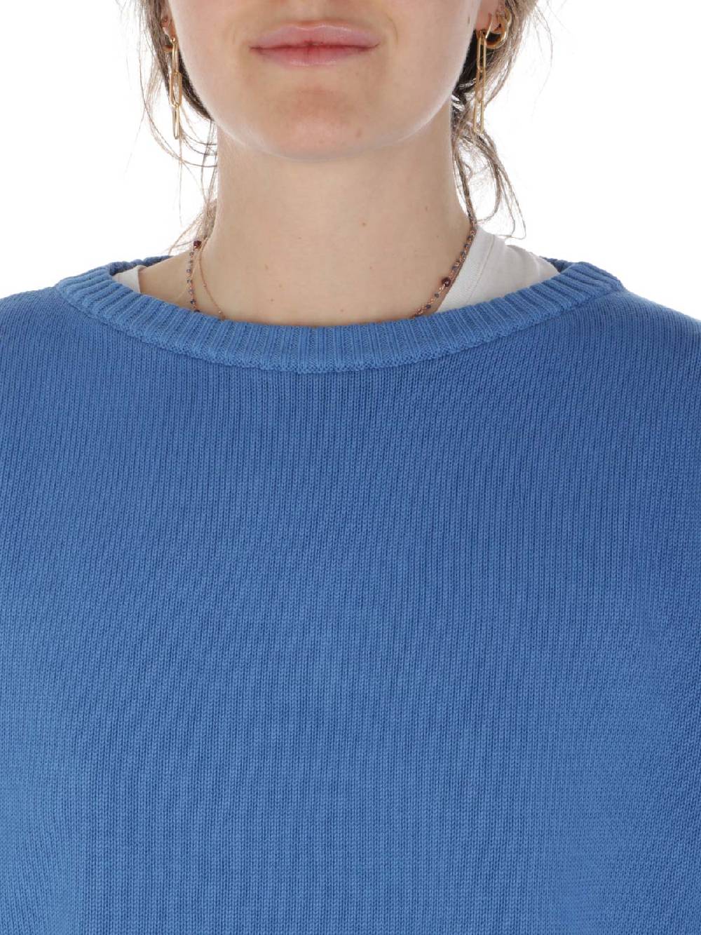 ROSSOPURO Maglia Donna Over In Cotone Presa
