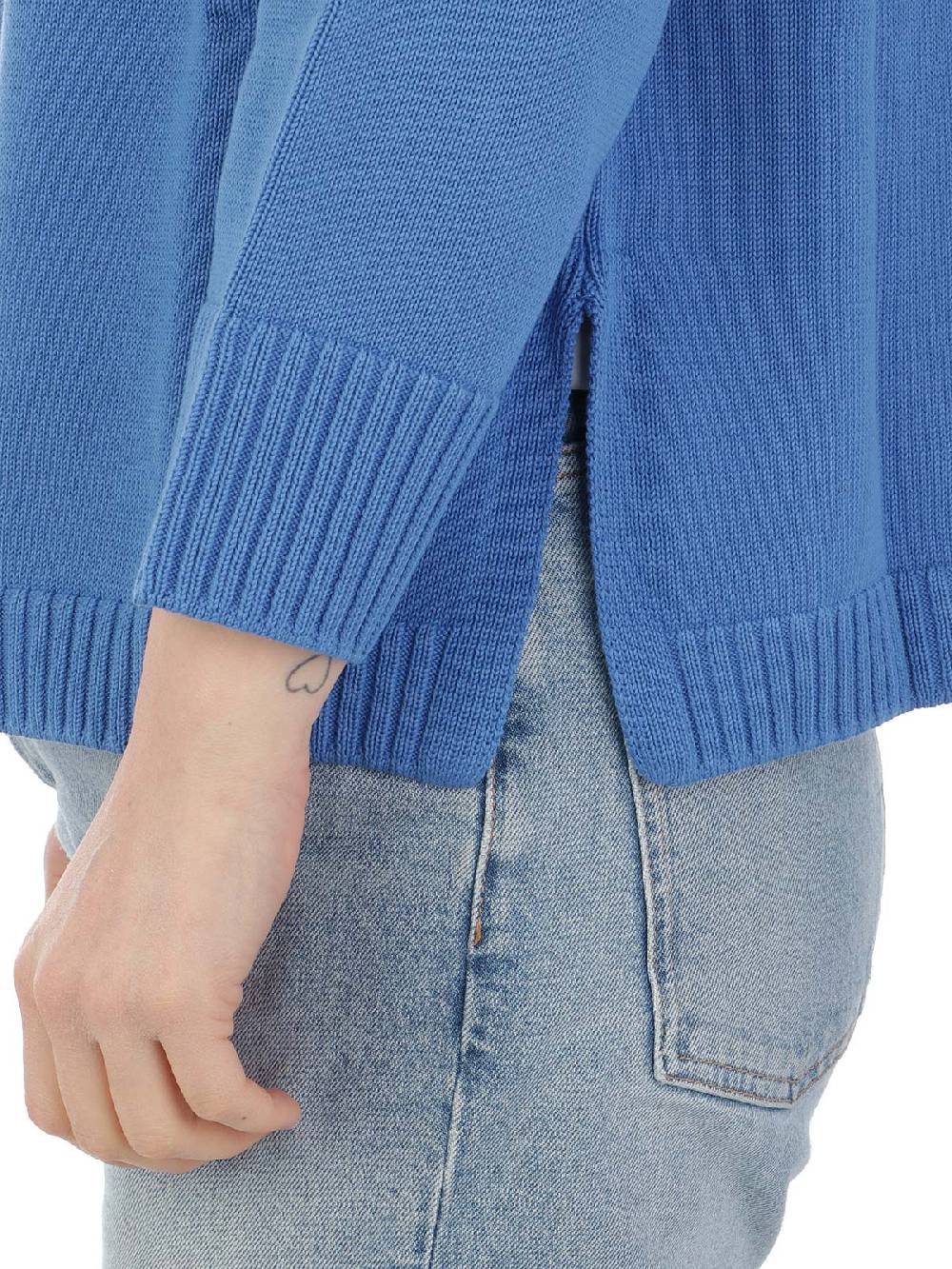 ROSSOPURO Maglia Donna Over In Cotone Presa
