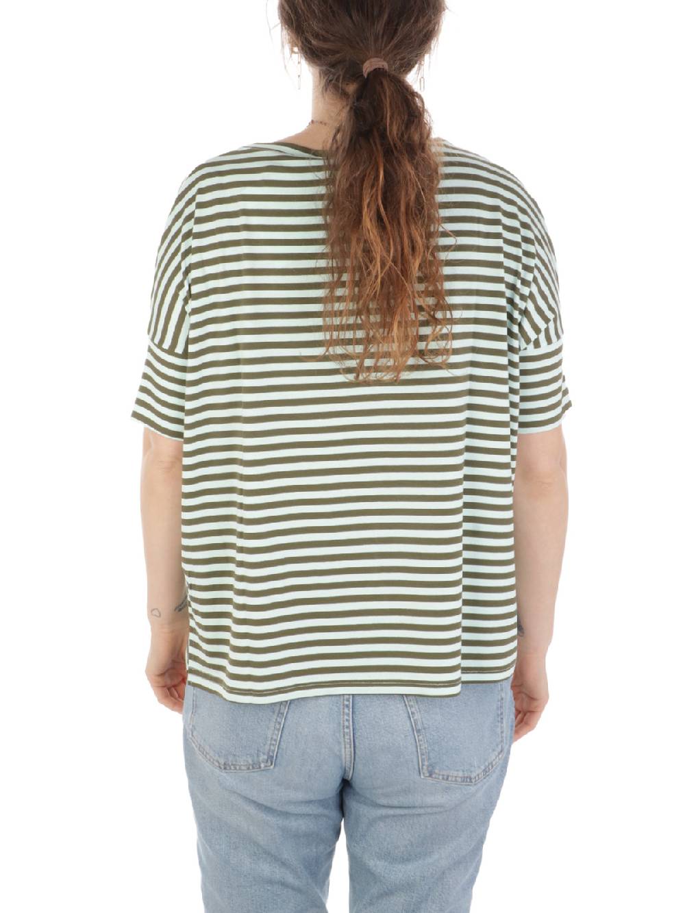MAIDA MILA Blusa Ampia Donna Rigata In Viscosa Saldi Di Fabbrica