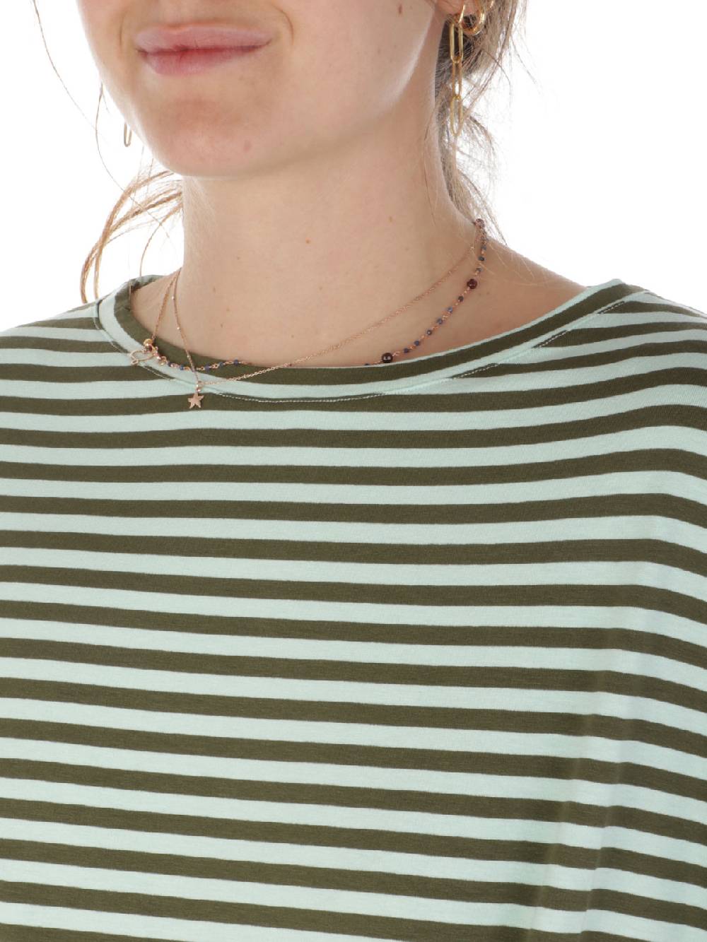 MAIDA MILA Blusa Ampia Donna Rigata In Viscosa Saldi Di Fabbrica