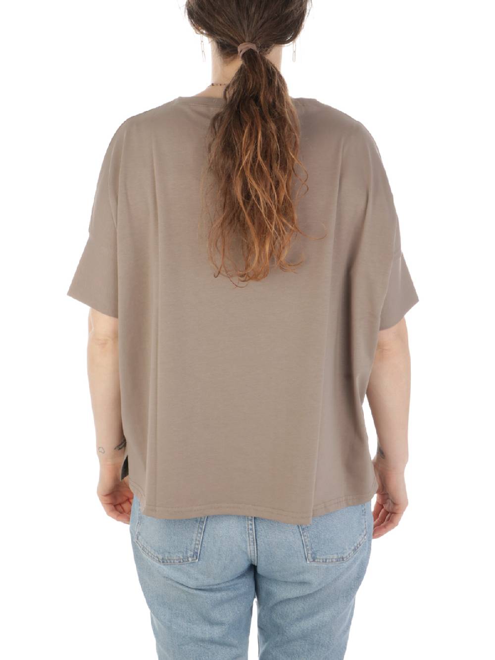 MAIDA MILA Blusa Ampia Donna In Cotone Stretch Nuova