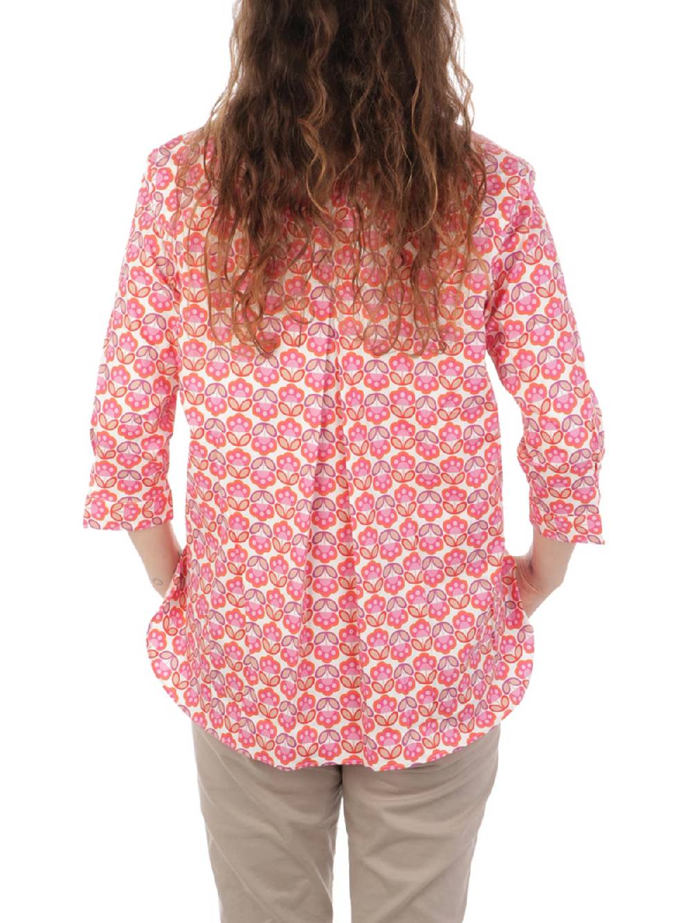 CALIBAN Camicia Donna A Fiori Stretch Shopping Online