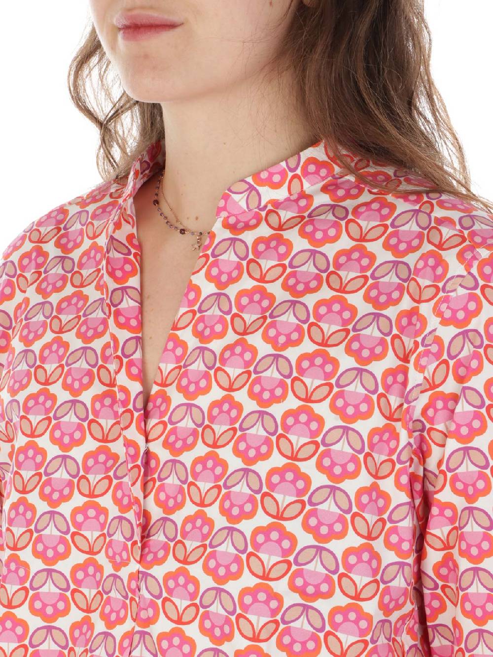 CALIBAN Camicia Donna A Fiori Stretch Shopping Online