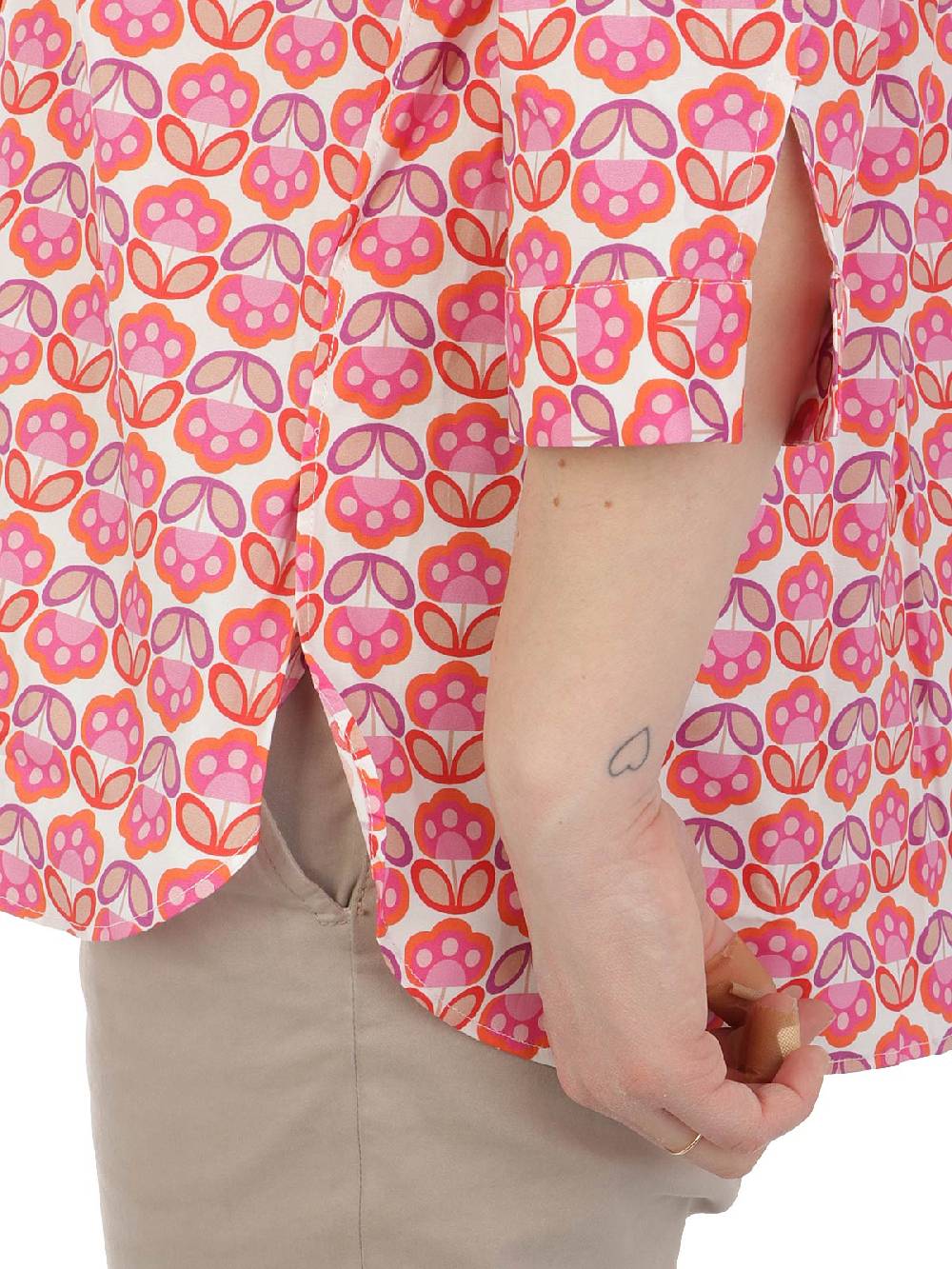 CALIBAN Camicia Donna A Fiori Stretch Shopping Online