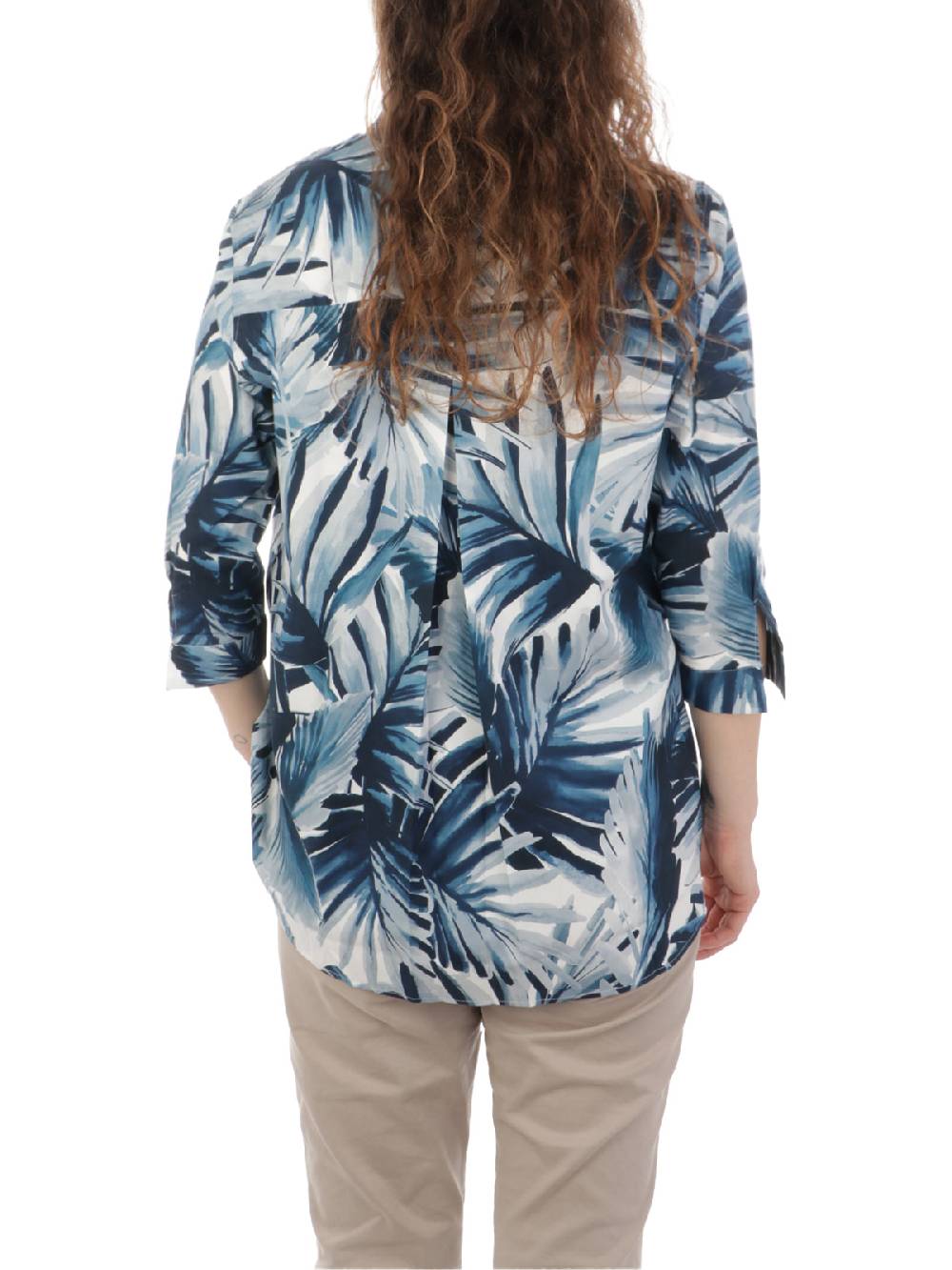 CALIBAN Camicia Donna A Fiori Stretch Affare Del Giorno
