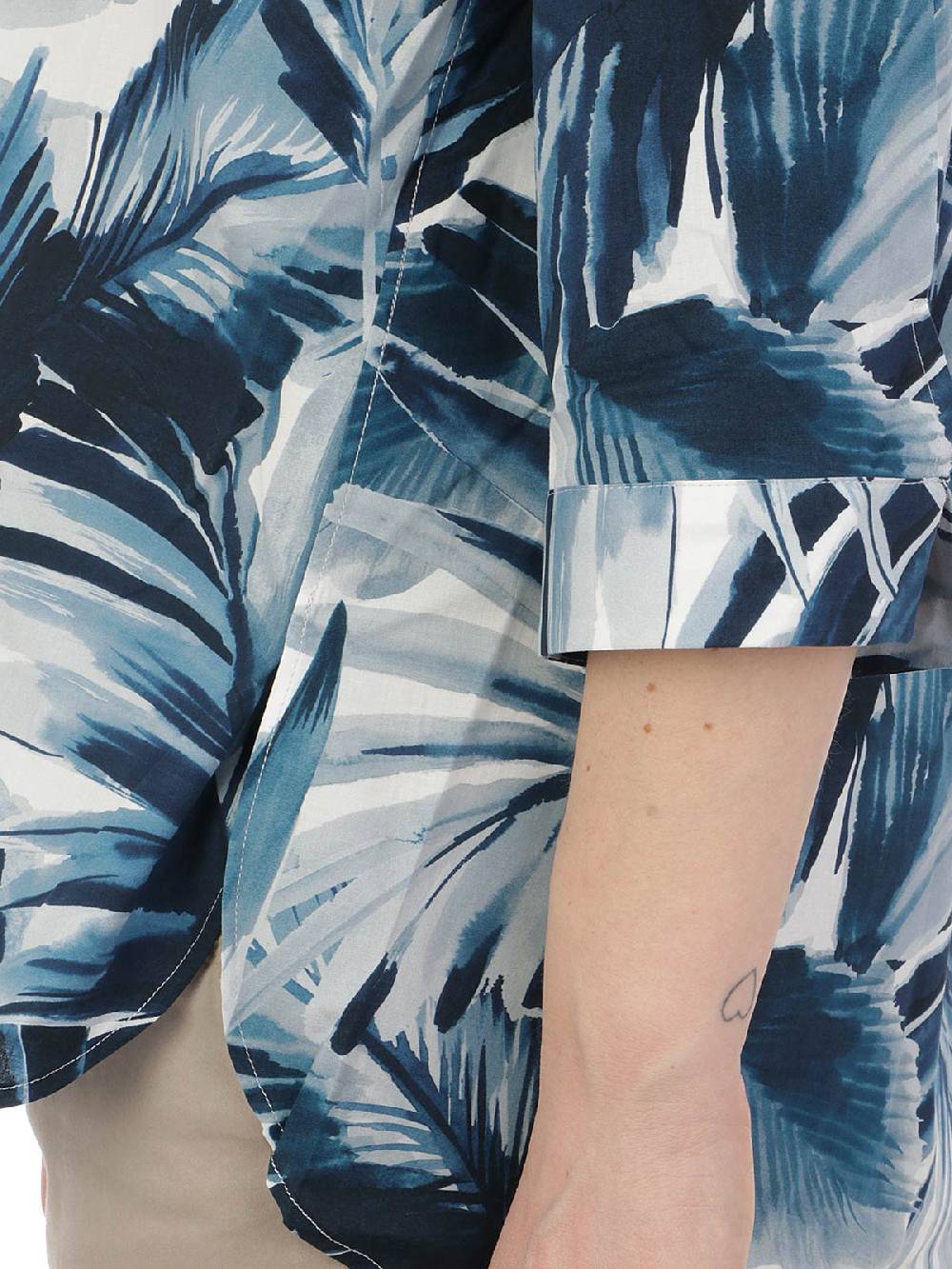 CALIBAN Camicia Donna A Fiori Stretch Affare Del Giorno