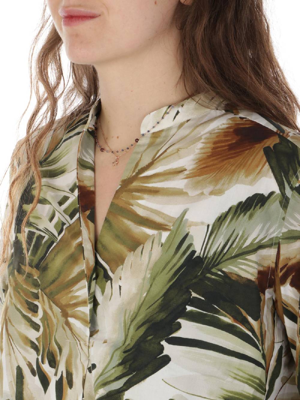 CALIBAN Camicia Donna A Fiori Stretch Sottocosto
