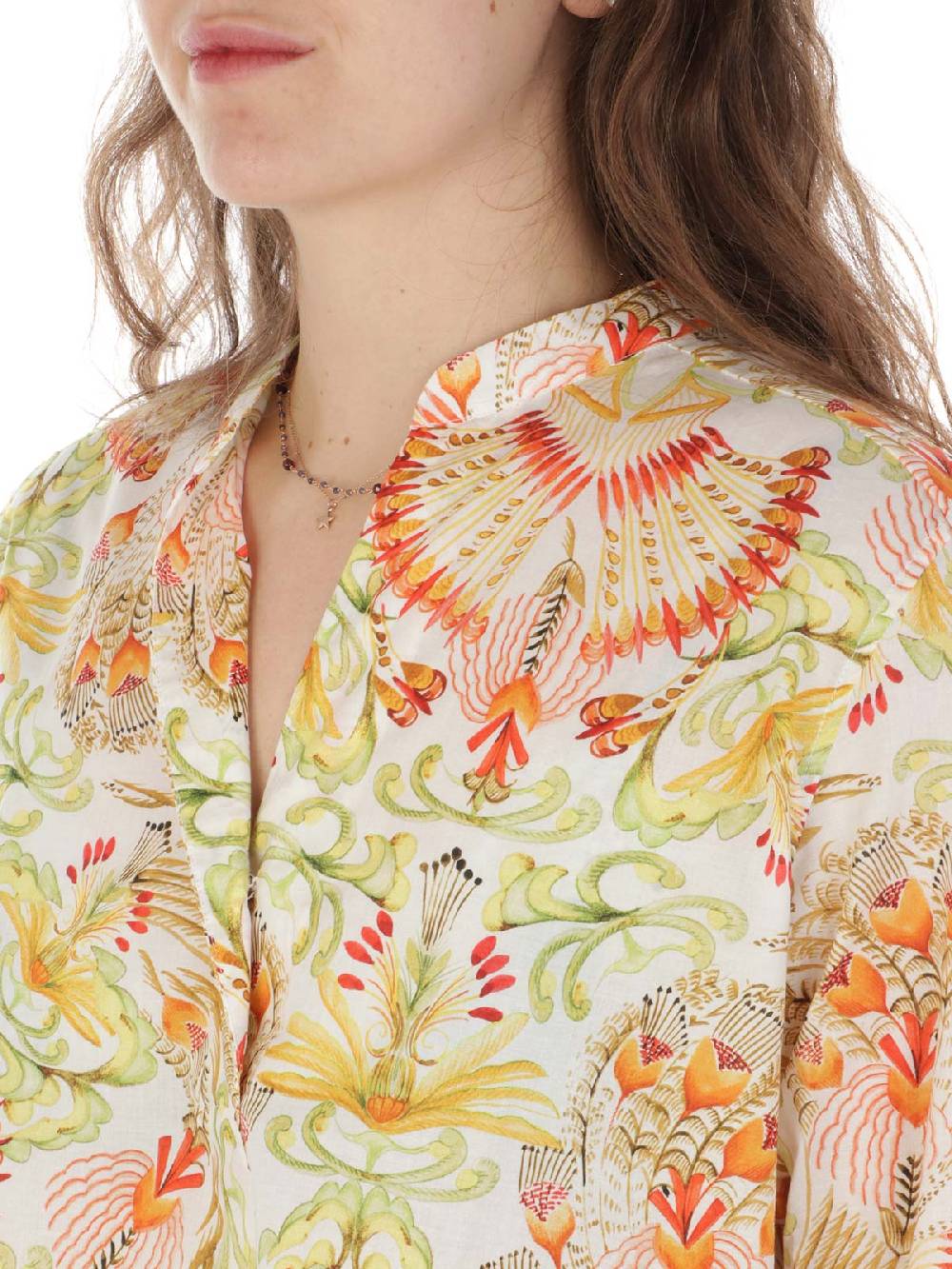 CALIBAN Camicia Donna Coreana A Fiori Convenienza
