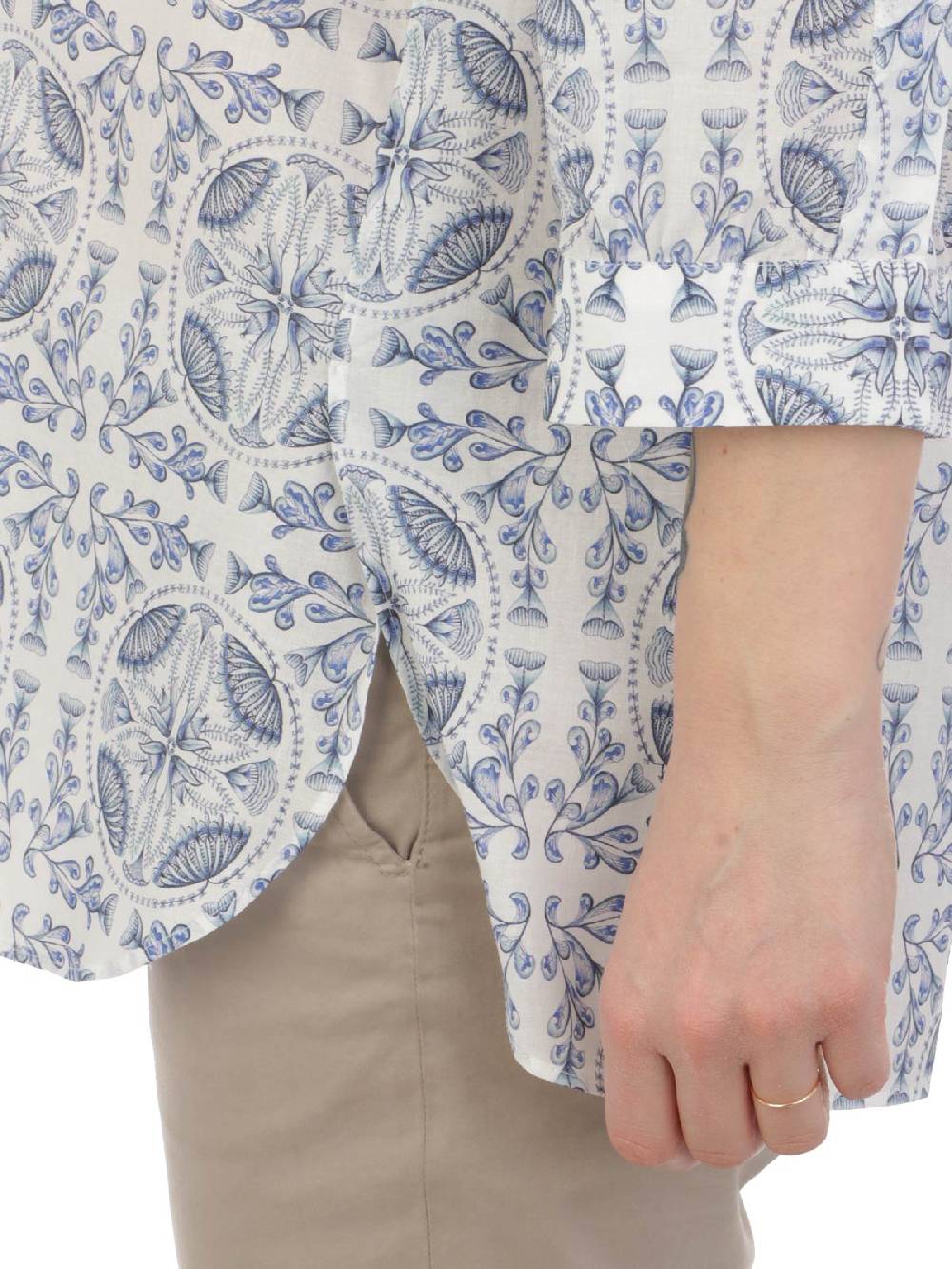 CALIBAN Camicia Donna In Cotone A Fiori Sconto