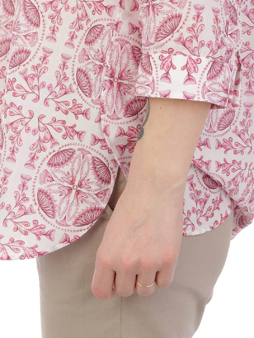 CALIBAN Camicia Donna In Cotone A Fiori Offerta