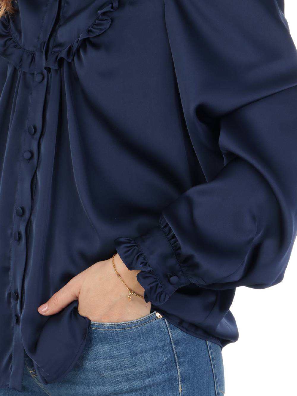 F.IT Camicia Donna con Rouches Outlet