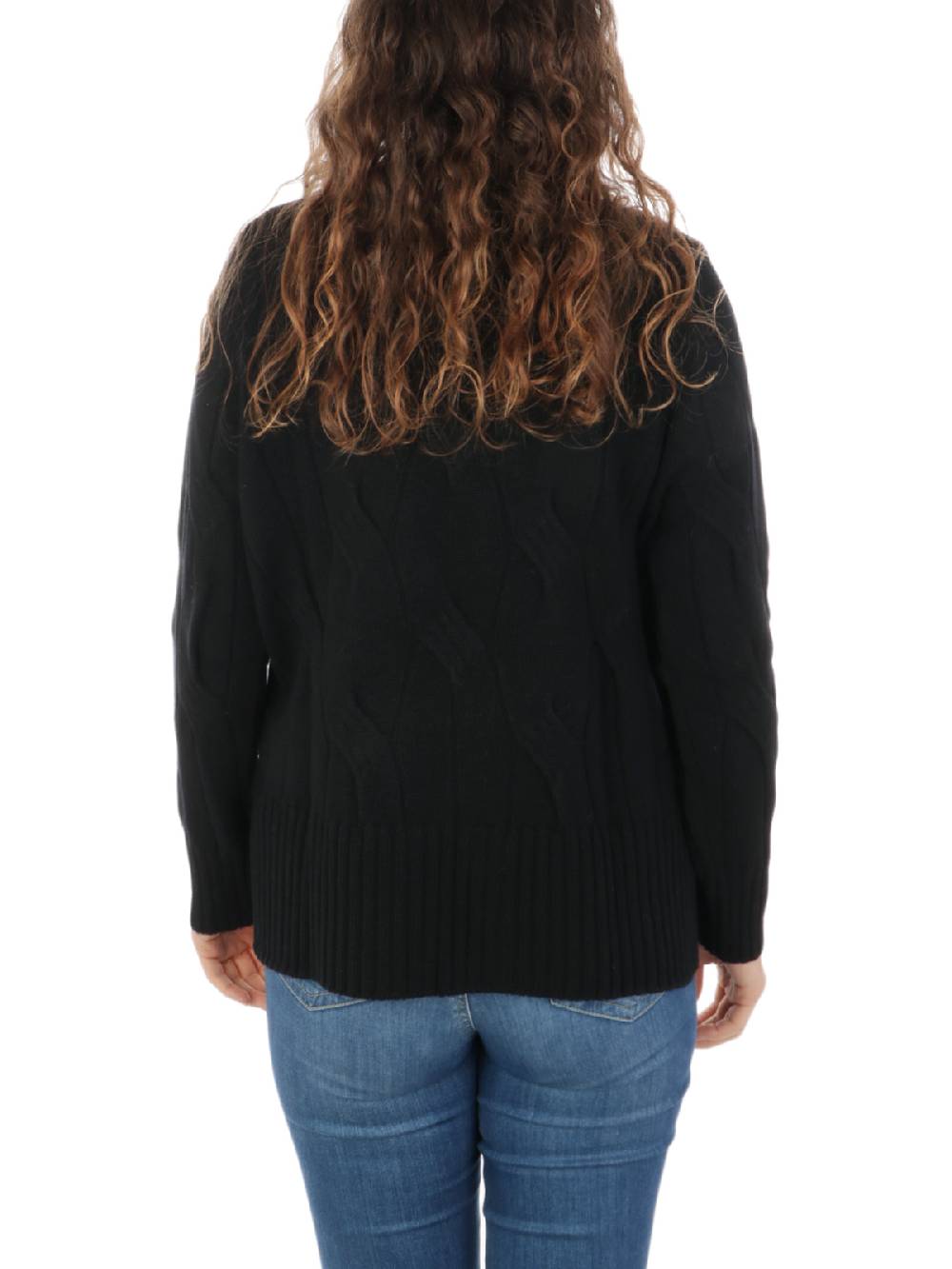 KANGRA Maglia Donna in Lana e Cashmere a Treccia In Vendita