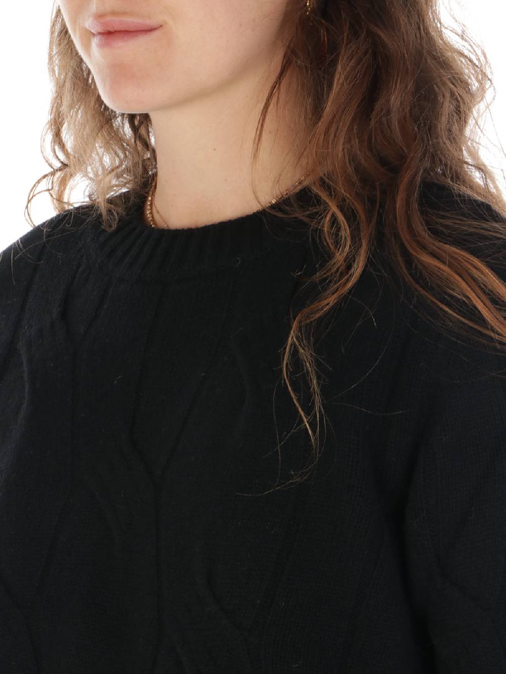 KANGRA Maglia Donna in Lana e Cashmere a Treccia In Vendita
