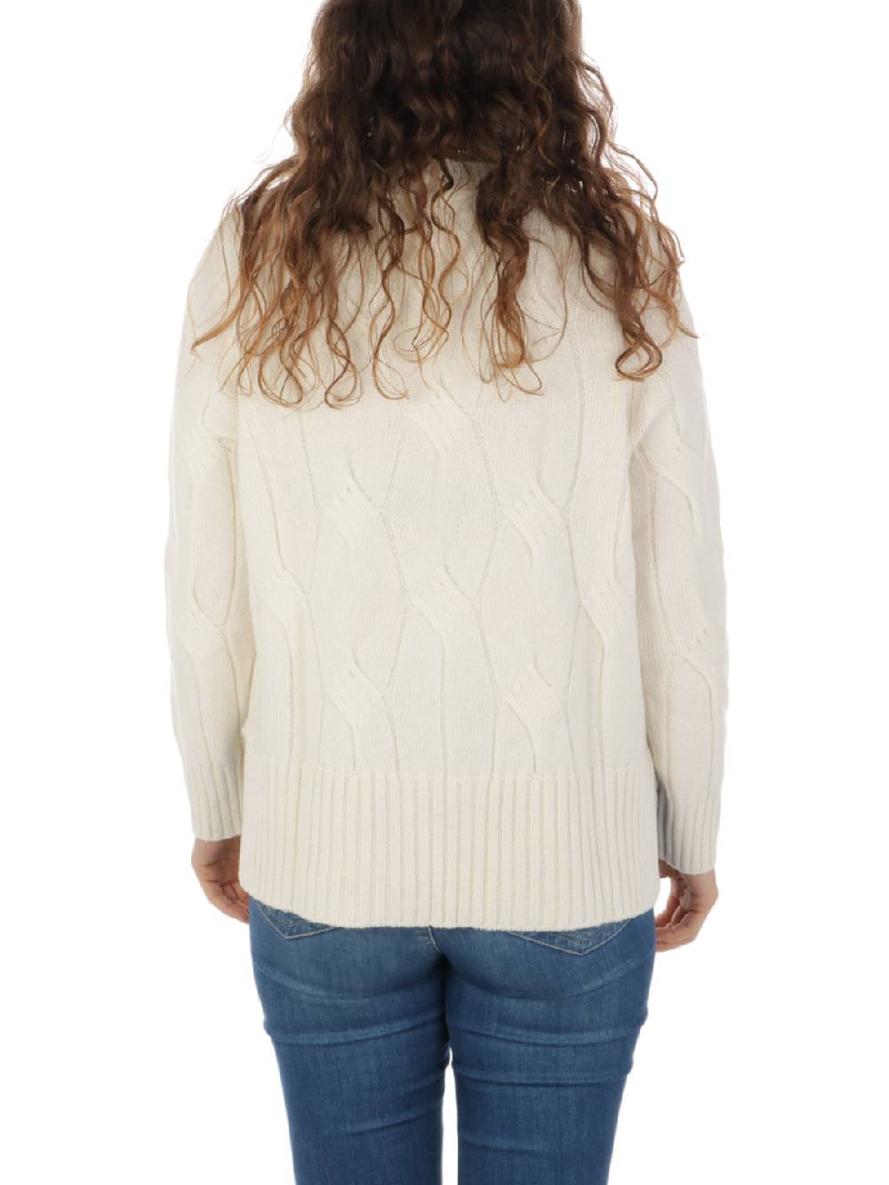 KANGRA Maglia Donna in Lana e Cashmere a Treccia Saldi