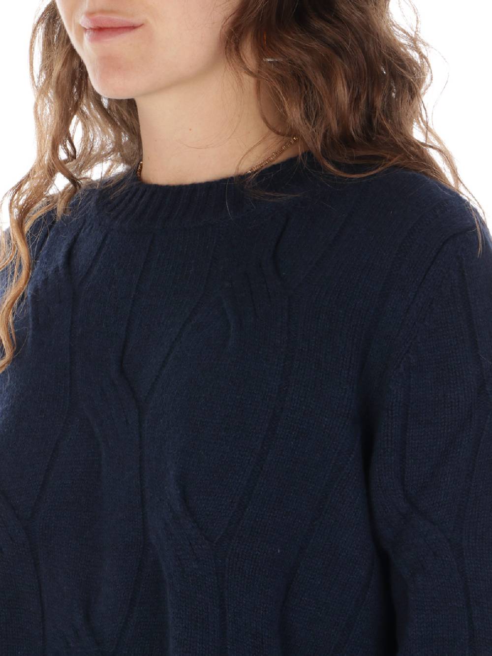 KANGRA Maglia Donna in Lana e Cashmere a Treccia Offerte