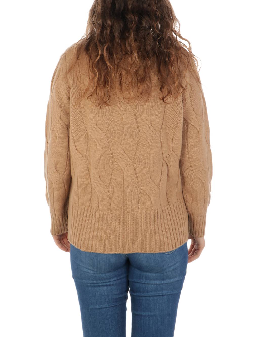 KANGRA Maglia Donna in Lana e Cashmere a Treccia Hotsell