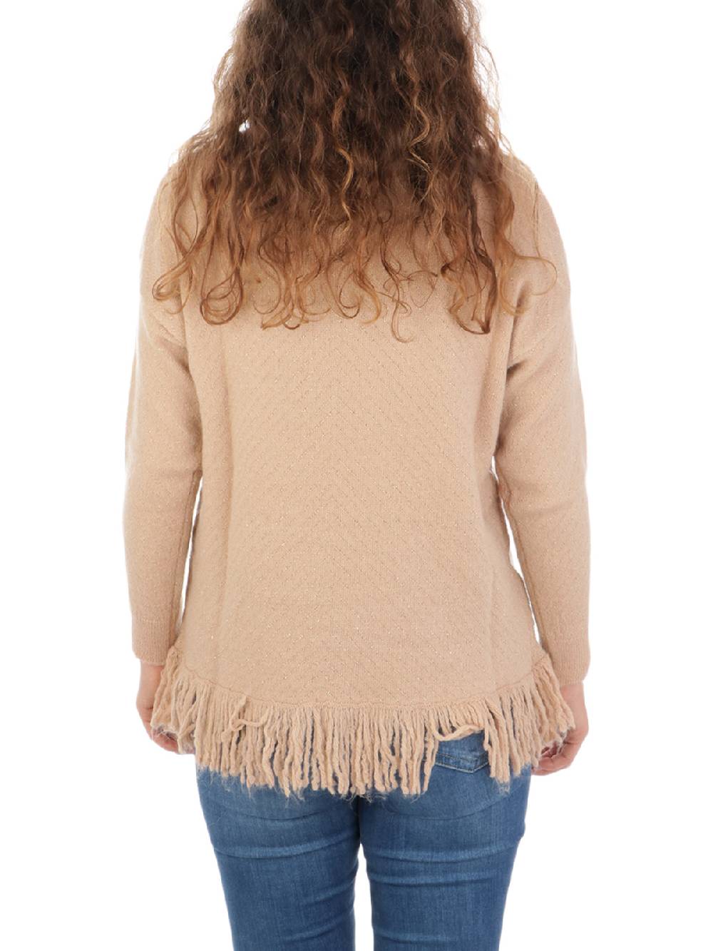 GIOROGA Dolcevita Donna Spigato con Frange Sconto
