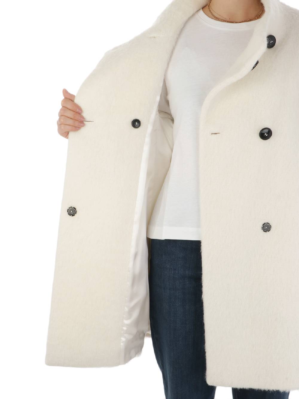 CINZIA ROCCA Cappotto Doppiopetto Donna a Collo Alto Hotsell