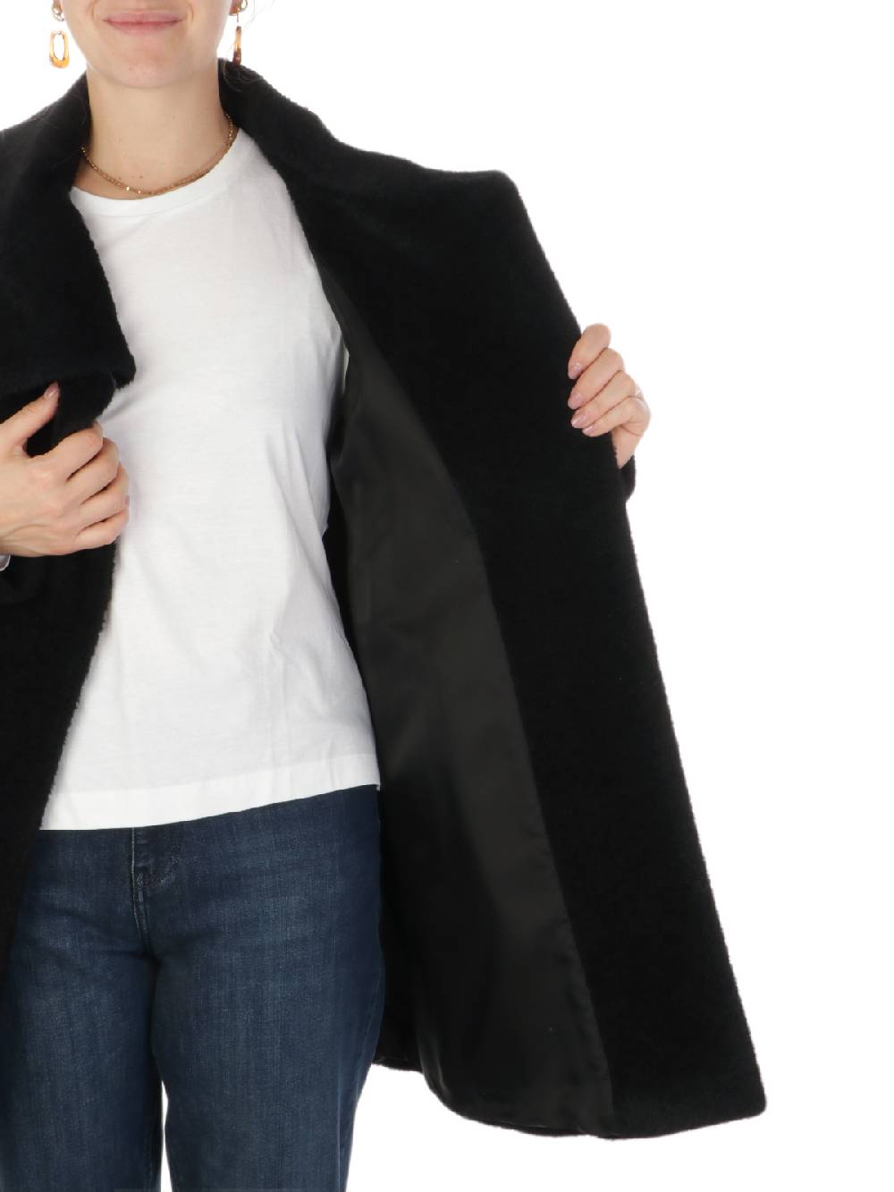 CINZIA ROCCA Cappotto Donna in Lana e Alpaca Vendita Calda