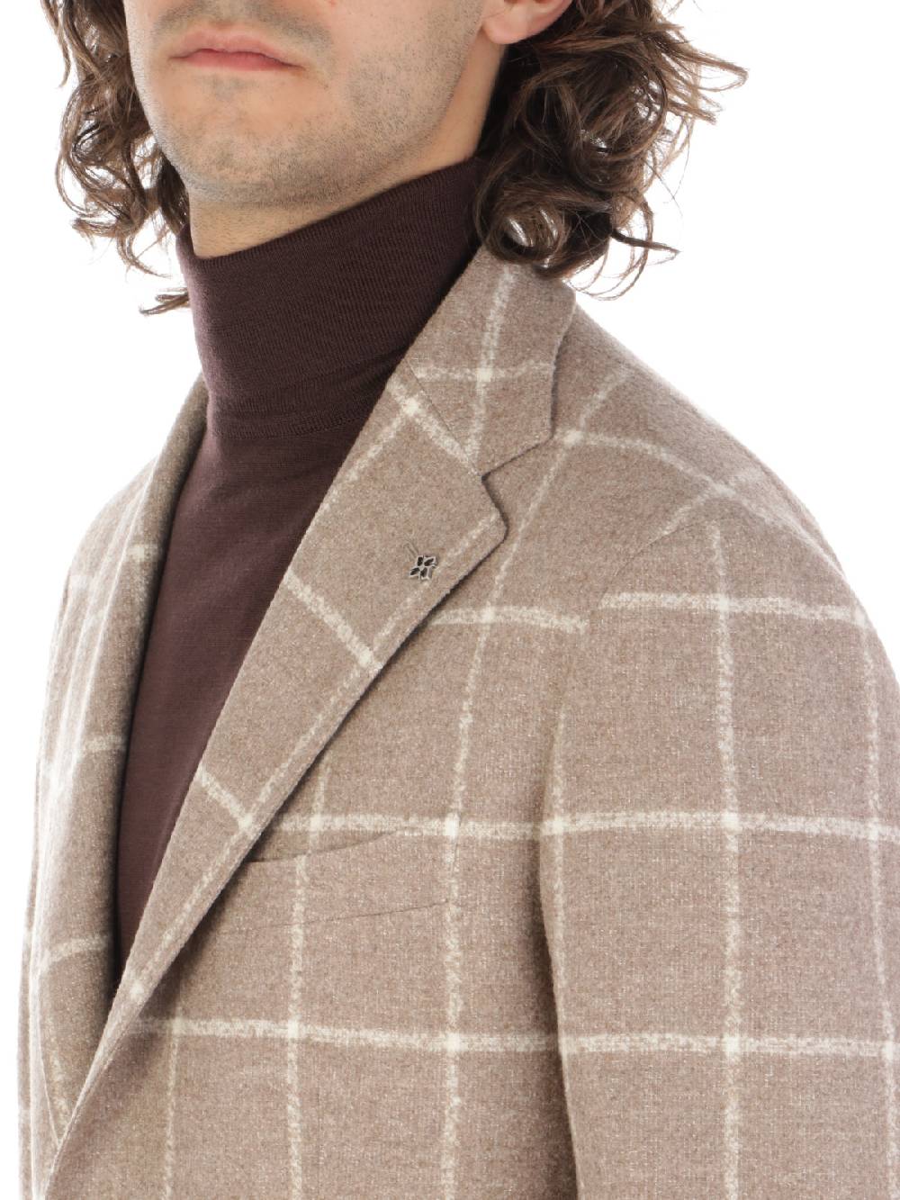 TAGLIATORE Giacca Uomo in Lana e Cashmere a Quadri Shopping Online