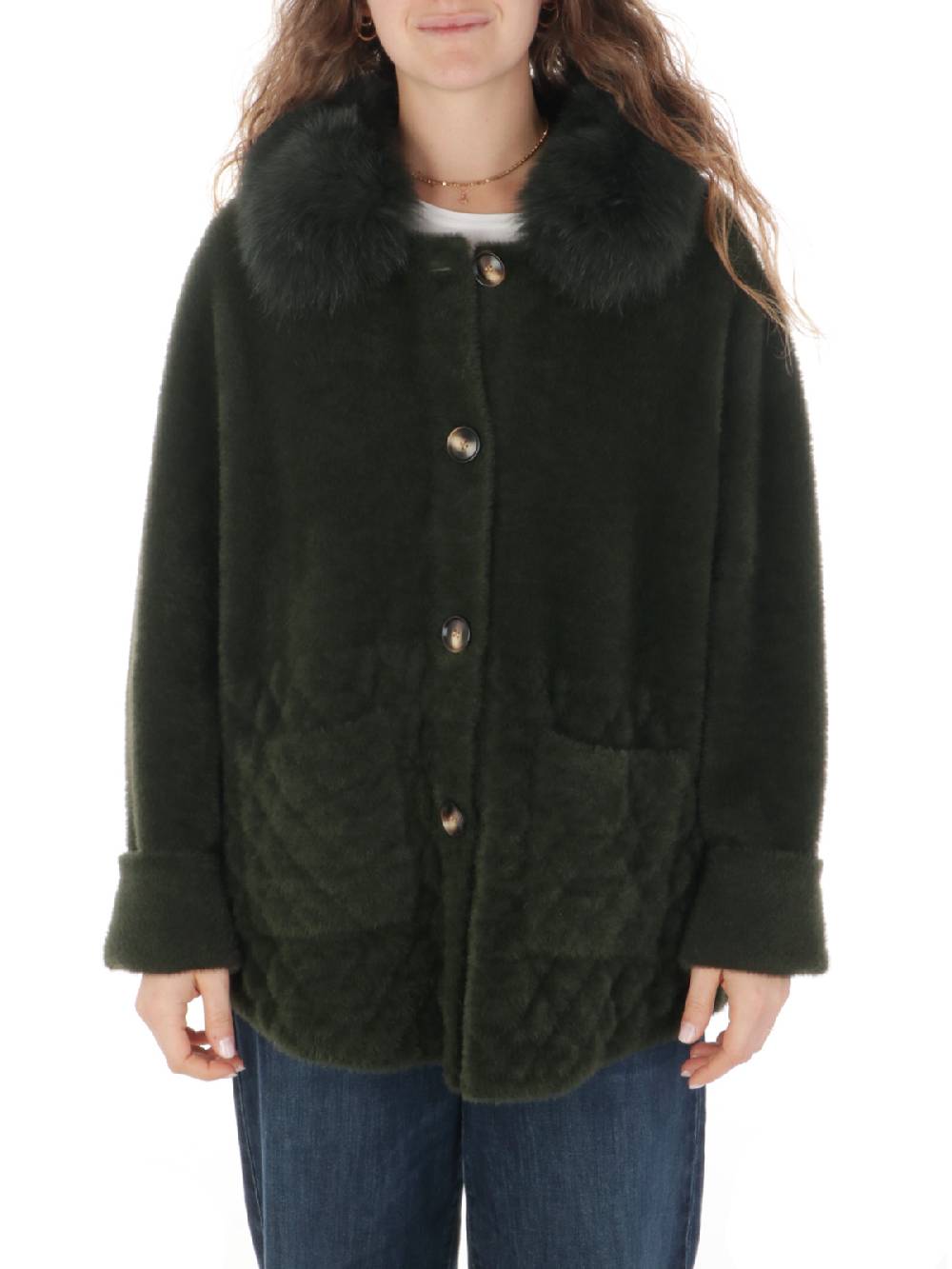 VLAB Giaccone Donna Tina in Ecopelliccia Fino al 55% di sconto