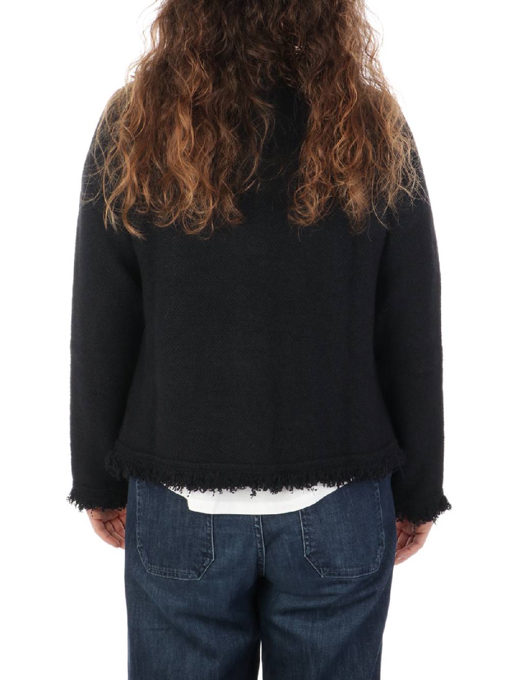 ANNECLAIRE Cardigan Donna con Frange Vendita Calda