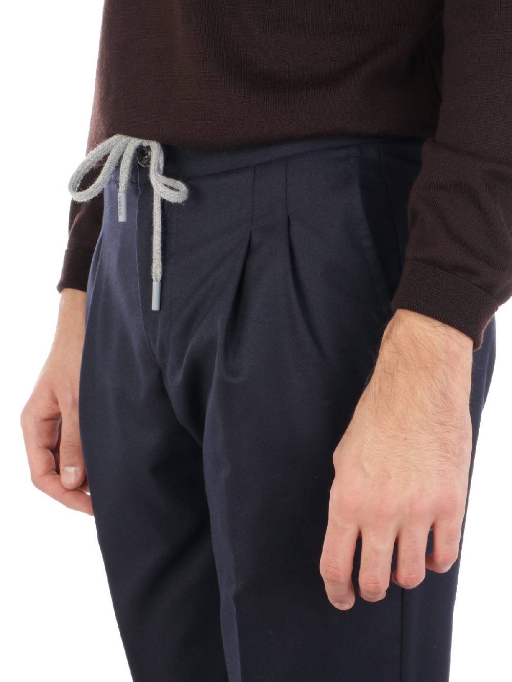 BARBA Pantaloni Uomo Roma in Lana Moda