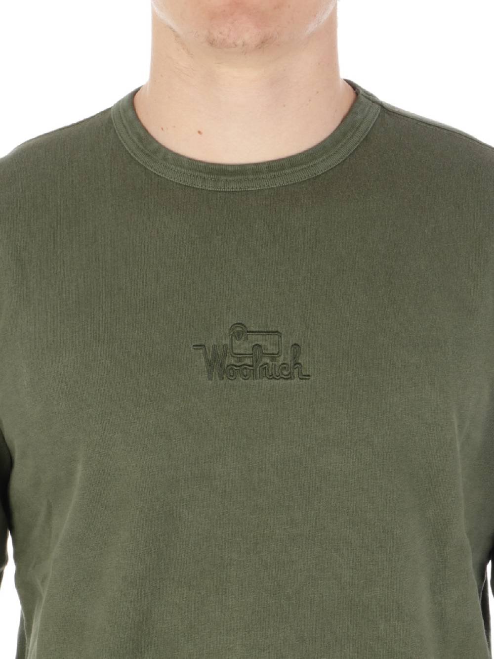 Woolrich Jersey Faded Long Sleeves Tee Vendita Calda