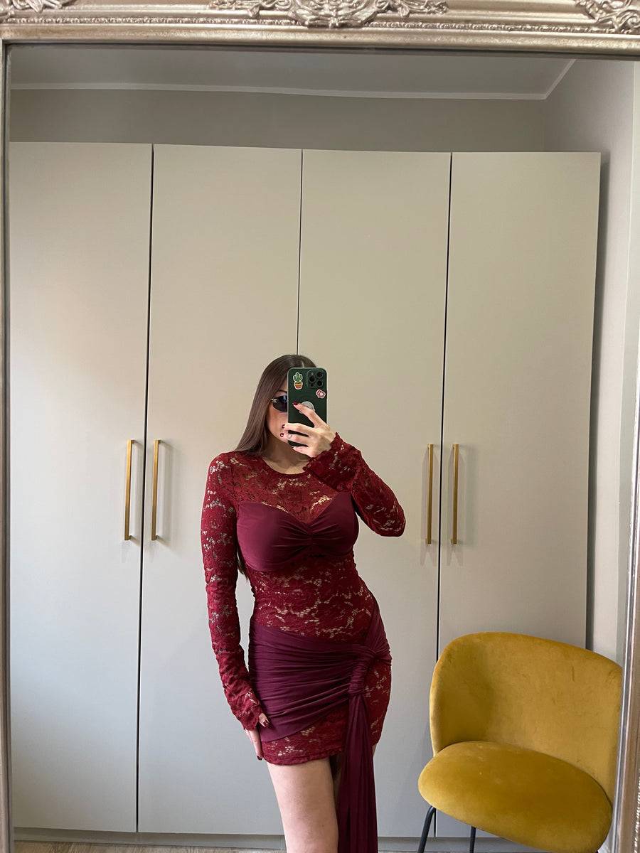 Lovely Sisters Abito Dea bordeaux Prezzo Ridotto