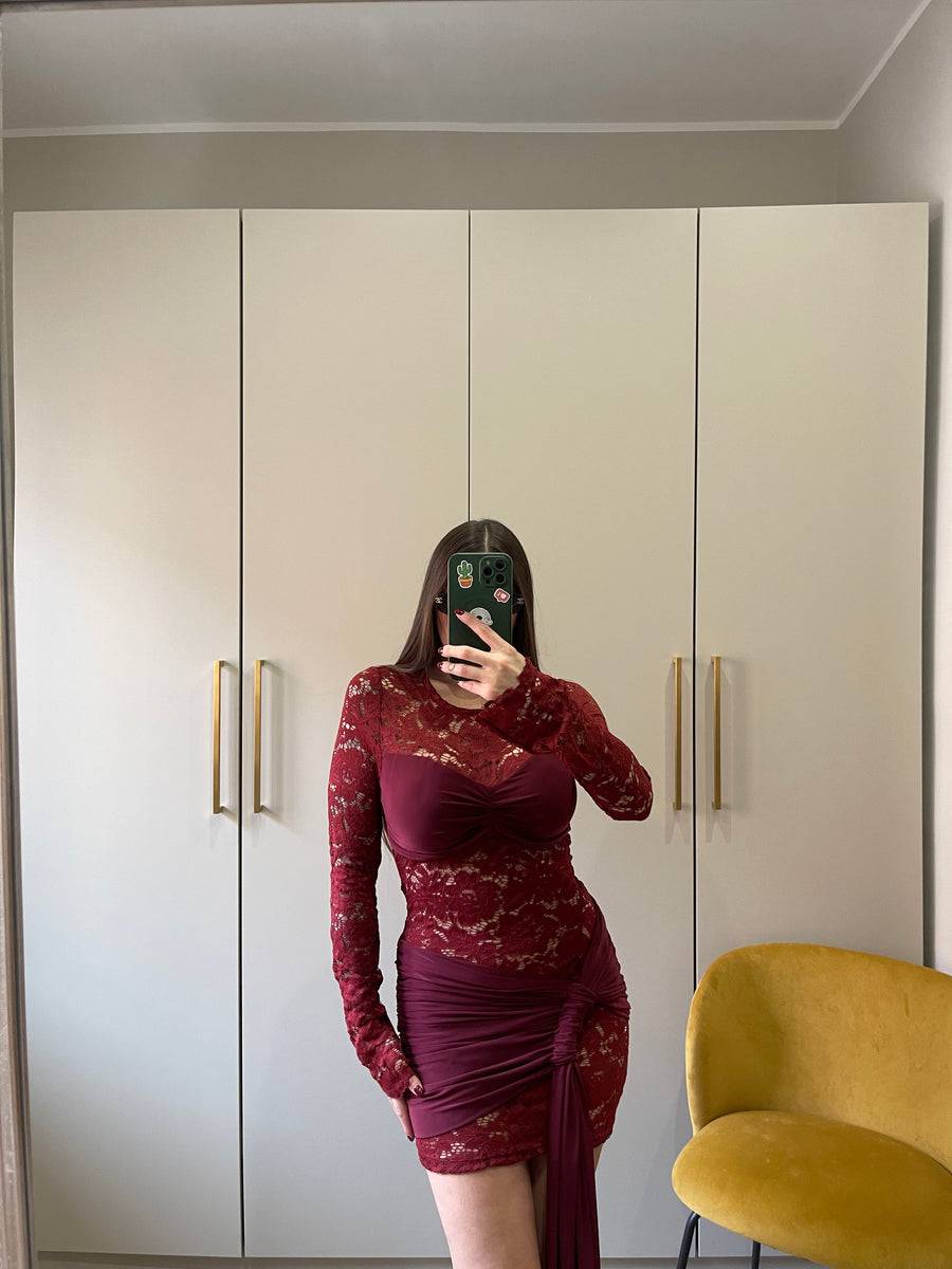 Lovely Sisters Abito Dea bordeaux Prezzo Ridotto