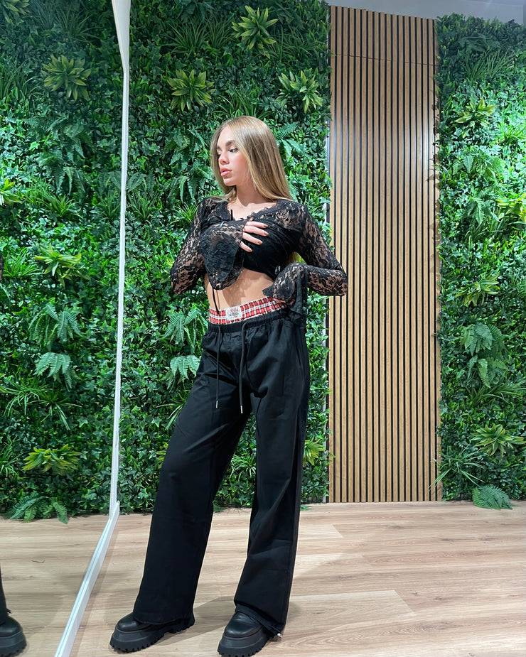 Lovely Sisters Pantalone cowboy nero Economico