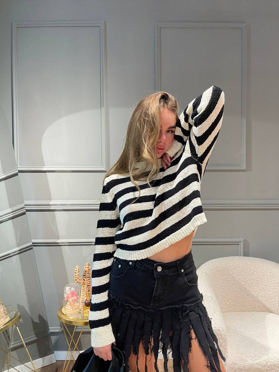 Lovely Sisters Maglia a righe in filo In Linea