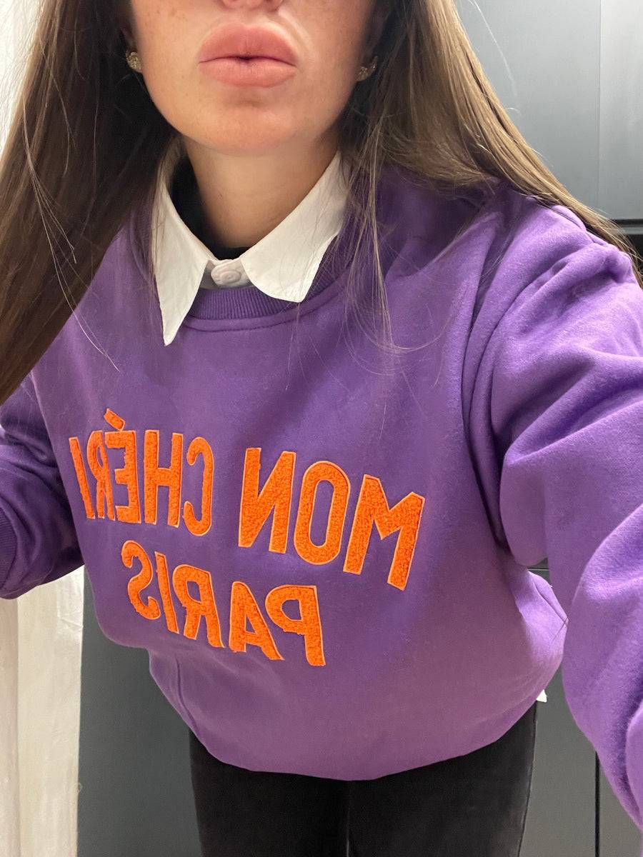 Lovely Sisters Felpa Mon Cheri Viola Moda