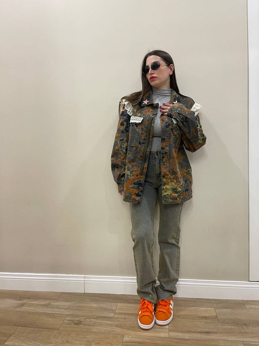 Lovely Sisters Camicia costumizzata camouflage Super sconto