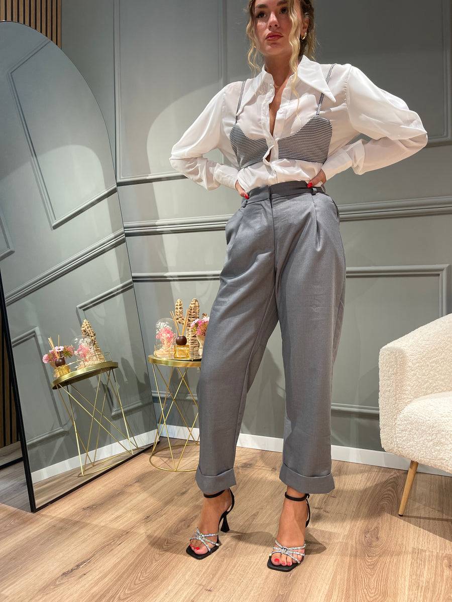 Lovely Sisters Pantalone classico grigio Offerta